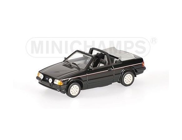 Minichamps PM400085031 FORD ESCORT III CABRIO'83 BLACK 1:43 Modellino