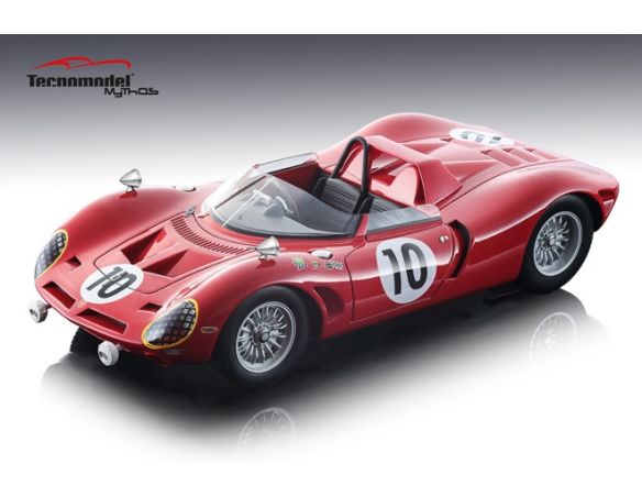 Tecnomodel TMD1897A BIZZARRINI P538 N.10 DNF LM 1966 EDGAR FICHO BERNEY-A.VICHY 1:18 Modellino
