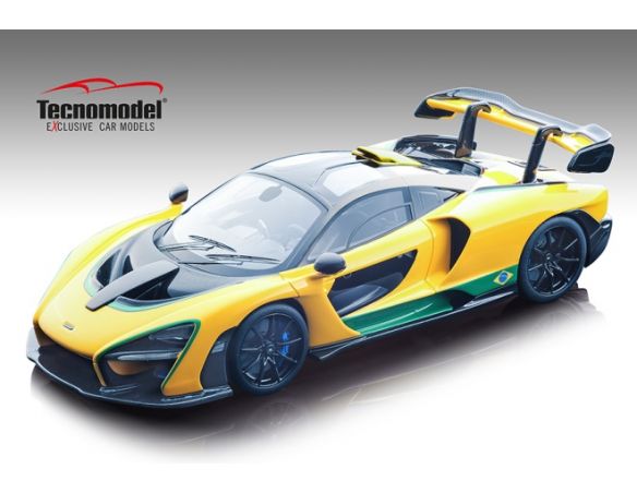 Tecnomodel TMD18EX07B MC LAREN SENNA 2018 BRAZIL COLOUR VERSION 1:18 Modellino