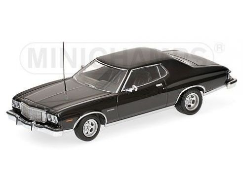 Minichamps PM400085201 FORD TORINO GT 1975 BLACK 1:43 Modellino
