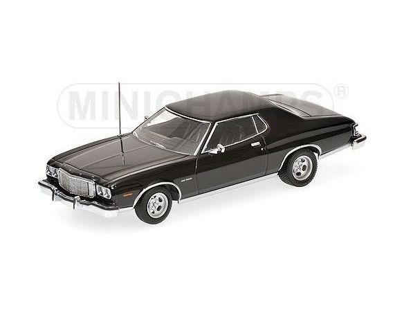 Minichamps PM400085201 FORD TORINO GT 1975 BLACK 1:43 Modellino