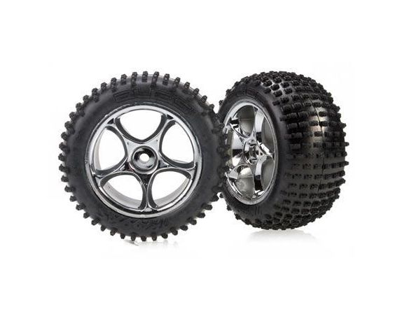 Traxxas TXX2470R Coppia Gomme complete posteriori Tracer 2.2 1:16 Accessori