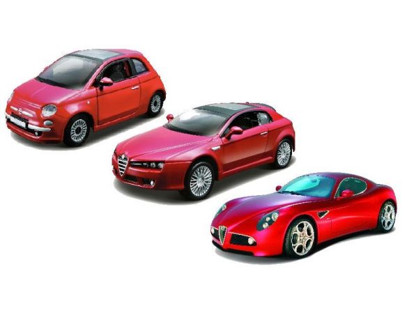 Bburago BU0031 BRERA/ALFA 8C/NUOVA 500 2007 1:32 Auto Stradali