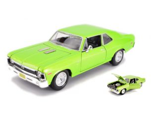 Maisto MI31262A CHEVROLET NOVA SS COUPE  1970 GREEN 1:24 Modellino