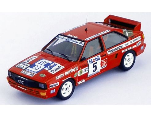 Trofeu TFRRDE08 AUDI QUATTRO N.5 3rd STADTE RALLY 1986 SCHIMDTKE-KUSKEN 1:43 Modellino