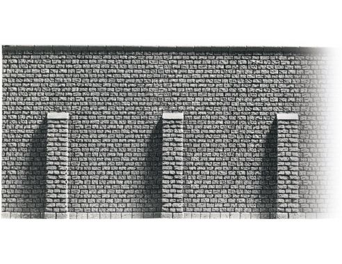 Noch 58056  - Muro di contenimento in pietra con rinforzi 33,4 x 12x5 cm H0 Modellino