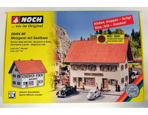Noch 66404 H0 - Macelleria con Pub Kit Modellismo