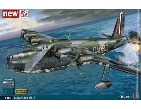 Italeri IT1302 SUNDERLAND MK.I KIT 1:72 Modellino