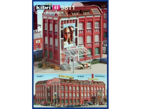 Kibri 9811 Fabbrica di occhiali 200x200x220 mm Kit HO modellismo Scatola rovinata