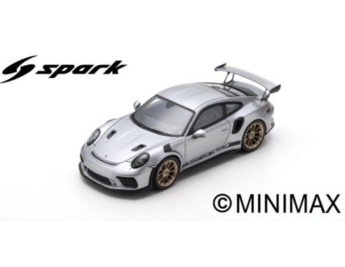 Spark Model S7627 PORSCHE 911 GT3 RS 2018 SILVER 1:43 Modellino