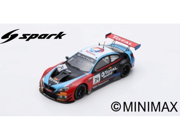 Spark Model SB201 BMW M6 GT3 N.34 WINNER 24 H SPA 2018 BLOMQVIST-KROGNES-ENG 1:43 Modellino