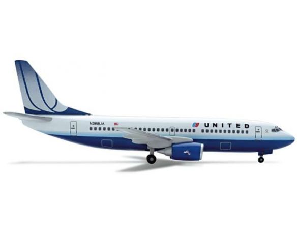 Herpa 561198  United Airlines Boeing 737-300 1:400 Aereo Modellino