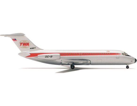Herpa 514446 TWA Douglas DC-9-10 1:500 Aereo Modellino