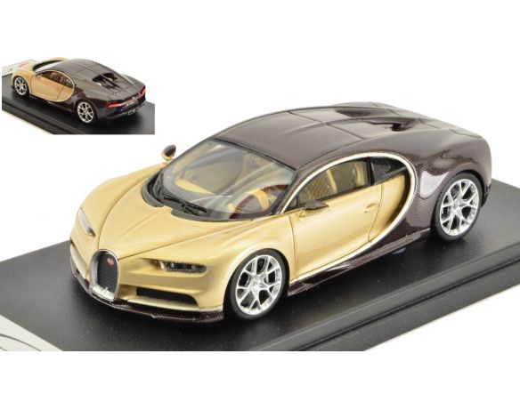 Looksmart LS459G BUGATTI CHIRON BROWN CARBON/SILK 1:43 Modellino