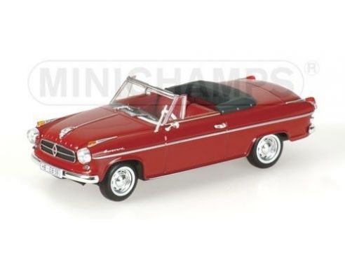 Minichamps PM400096060 BORGWARD ISABELLA CABRIO 1959 RED 1:43 Modellino