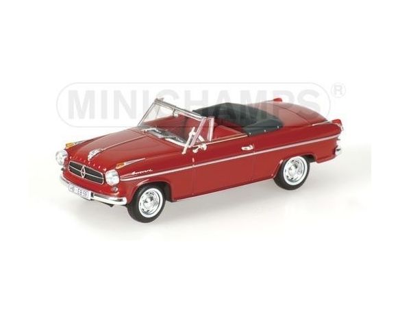 Minichamps PM400096060 BORGWARD ISABELLA CABRIO 1959 RED 1:43 Modellino