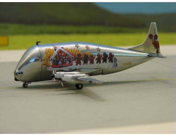 Herpa 506922 Aero Spacelines 377-SGT Super Guppy Christmas 2009 1:500 Modellino