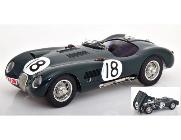 CMC CMC195 JAGUAR C TYPE N.18 WINNER LM 1953 T.ROLT-D.HAMILTON 1:18 Modellino