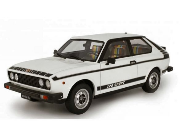 Ixo model LM106A FIAT 128 3P 1100 SPORT 1975 WHITE 1:18 Modellino