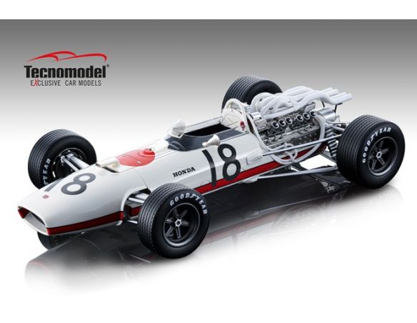 Tecnomodel TMD18127C HONDA RA 273 RICHIE GINTHER 1966 N.18 DNF ITALY GP 1:18 Modellino