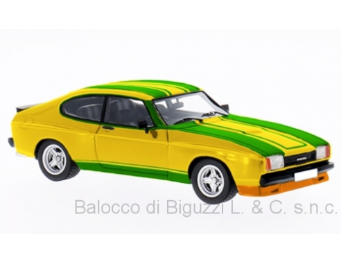 Neo Scale Models NEO46106 FORD CAPRI MKII X-PACK YELLOW/GREEN 1:43 Modellino