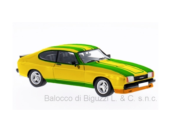 Neo Scale Models NEO46106 FORD CAPRI MKII X-PACK YELLOW/GREEN 1:43 Modellino