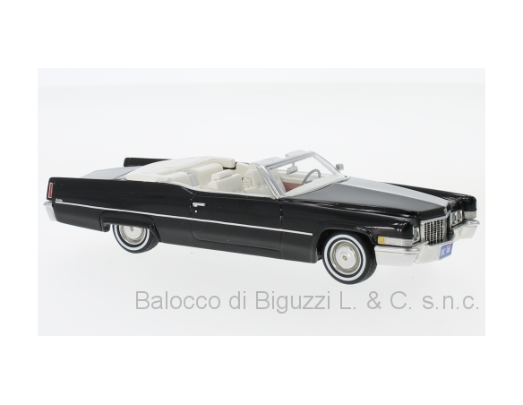 Neo Scale Models NEO47146 CADILLAC DEVILLE CONVERTIBLE 1970 BLACK 1:43 Modellino