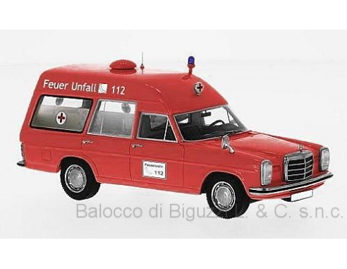 Neo Scale Models NEO47155 MERCEDES 220 D W115 BINZ AMBULANCE 1:43 Modellino