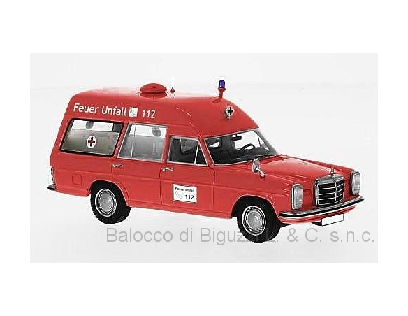 Neo Scale Models NEO47155 MERCEDES 220 D W115 BINZ AMBULANCE 1:43 Modellino