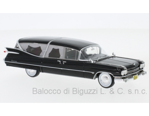 Neo Scale Models NEO49596 CADILLAC SUPERIOR HEARSE 1959 BLACK 1:43 Modellino
