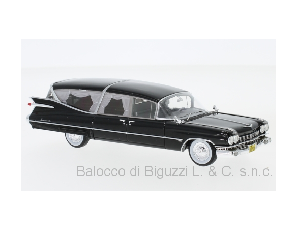 Neo Scale Models NEO49596 CADILLAC SUPERIOR HEARSE 1959 BLACK 1:43 Modellino