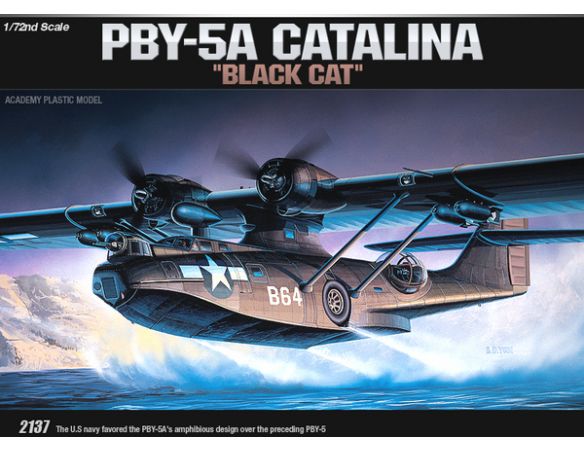 Accademy ACD12487 PBY-5A BLACK CATALINA KIT 1:72 Modellino