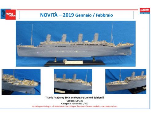 ACADEMY ACD14226 TITANIC ACADEMY 50th ANNIVERSARY KIT 1:400 Modellino
