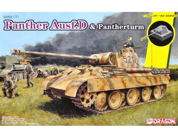 Dragon D6940 SD.KFZ.171 PANTHER AUSF.D MIT PANTHERTUM KIT 1:35 Modellino