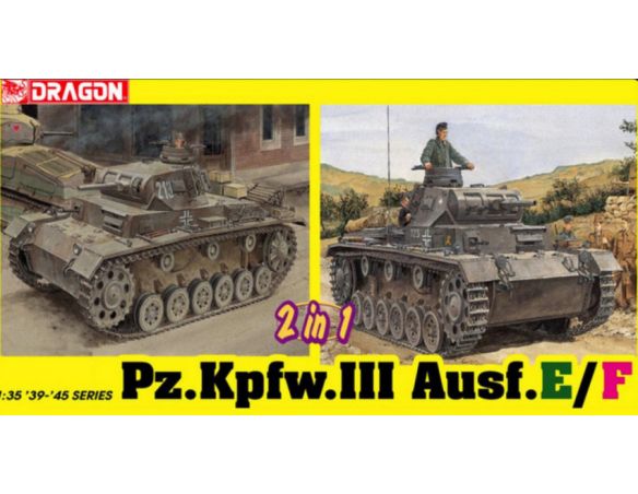 Dragon D6944 PZ.KPFW.III AUSF.E/F SMART KIT 1:35 Modellino