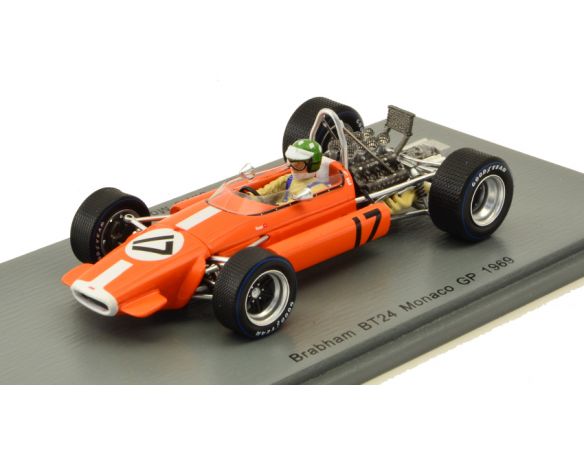 Spark Model S5267 BRABHAM BT24 SILVIO MOSER 1969 N.17 DNF MONACO GP 1:43 Modellino