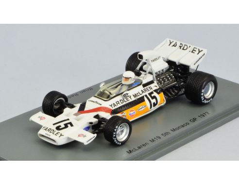 Spark Model S5391 MC LAREN M19A BRIAN REDMAN 1972 N.15 5th MONACO GP 1:43 Modellino