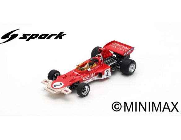 Spark Model S7125 LOTUS 72D EMERSON FITTIPALDI 1971 N.2 2nd AUSTRIAN GP 1:43 Modellino