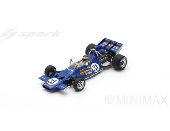 Spark Model S7142 MC LAREN M19A DAVID HOBBS 1971 N.31 10th US GP 1:43 Modellino