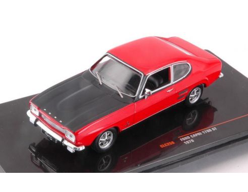 Ixo model CLC258 FORD CAPRI MKI 1700 GT 1970 RED/BLACK 1:43 Modellino