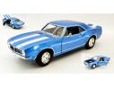 Hot Wheels LDC92188BL CHEVROLET CAMARO Z 28 1967 BLUE W/WHITE STRIPES 1:18 Modellino