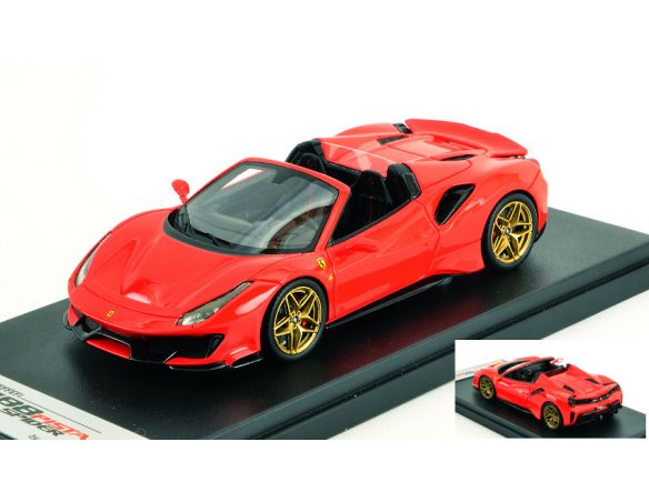 Looksmart LS496E FERRARI 488 PISTA SPIDER ROSSO SCUDERIA WITHOUT STRIPE 1:43 Modellino