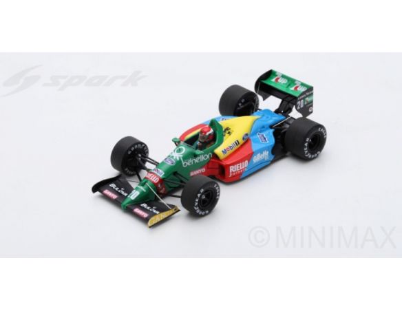 Spark Model S5203 BENETTON B188 J.HERBERT 1989 N.20 4th BRAZIL GP 1:43 Modellino