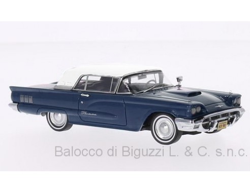Neo Scale Models NEO45992 FORD THUNDERBIRD HARDTOP 1960 MET.BLUE/WHITE 1:43 Modellino
