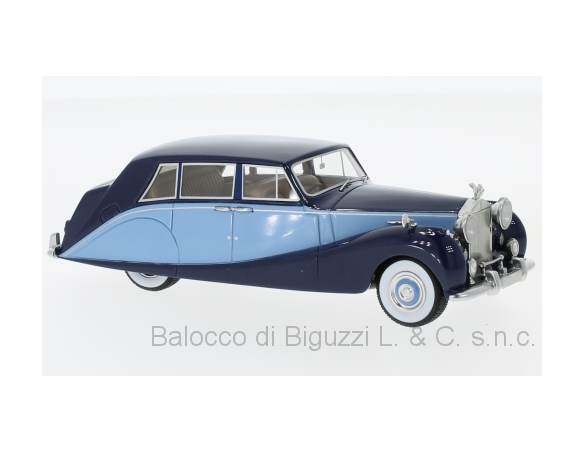 Neo Scale Models NEO47141 ROLLS ROYCE SILVER WRAITH HOOPER EMPRESS LINE 1956 DARK/LIGHT BLUE 1:43 Modellino