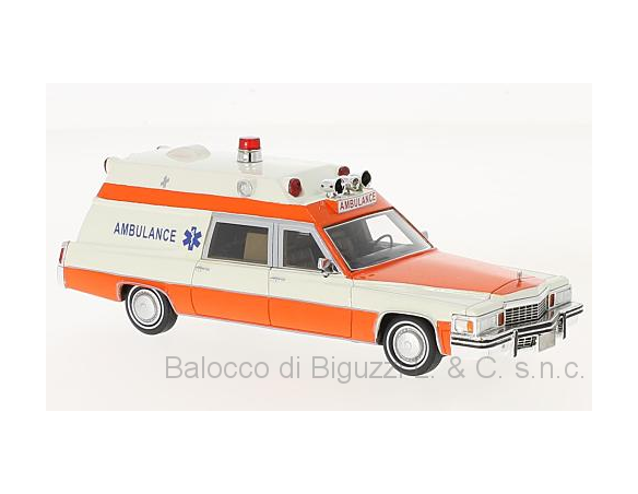 Neo Scale Models NEO47240 CADILLAC SUPERIOR 1977 AMBULANCE 1:43 Modellino