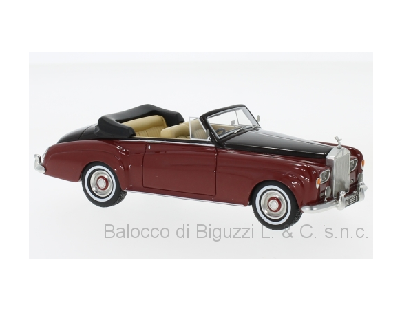 Neo Scale Models NEO47340 ROLLS ROYCE SILVER CLOUD III CONVERTIBLE 1964 RED 1:43 Modellino