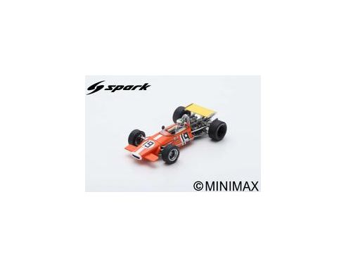 Spark Model S5265 BRABHAM BT24 SILVIO MOSER 1969 N.19 6th US GP 1:43 Modellino