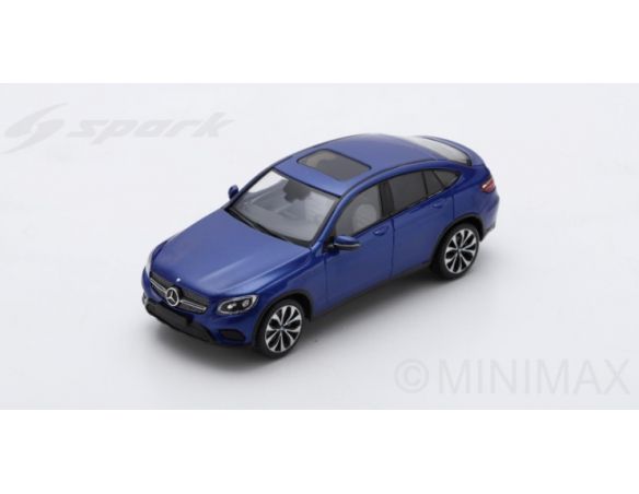 Spark Model S8181 MERCEDES GLC COUPE  2016 BRILLIANT BLUE METALLIC 1:43 Modellino