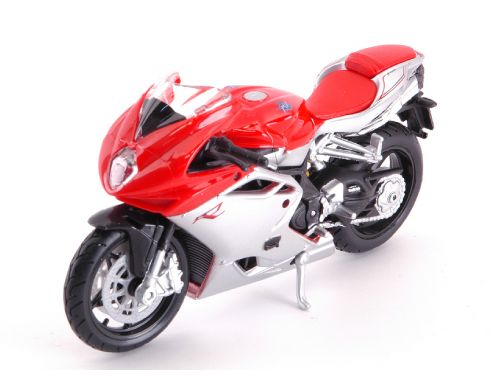BBURAGO BU51053R MV AGUSTA F4 SILVER/RED 1:18 Modellino